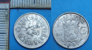 1937 - 1/10 guldenu, stříbro - Nizozemská Východní Indie