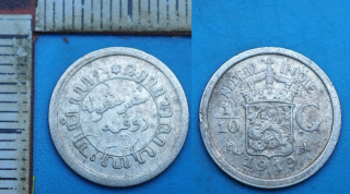 1919 - 1/10 guldenu, stříbro - Nizozemská Východní Indie