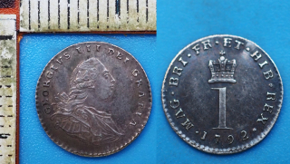 1792 - 1 penny, stříbro - Jiří III., Velká Británie, Maundy