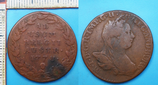 1778 - 2 liards, hlava - Marie Terezie, pro Rakouské Nizozemí