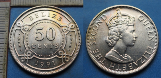 1991 - 50 cents - Britské Belize