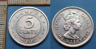2003 - 5 cents - Britské Belize