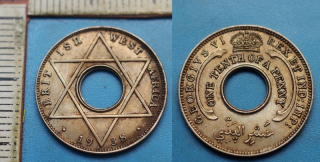 1938 - 1/10 penny - Britská Západní Afrika, Jiří VI.