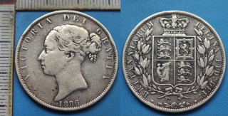 1886 - half crown, stříbro - Victoria, Velká Británie
