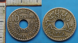 1920 - 10 centimes - Francouzský Tunis