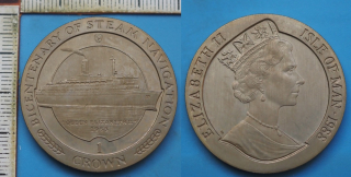 1988 - 1 crown - Isle of Man, Queen Elizabeth II 1965