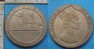 1988 - 1 crown - Isle of Man, Patrick Miller´s "Number One" 1788