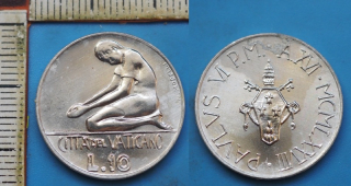 1978 - 10 lir - Vatikán, Pavel VI.