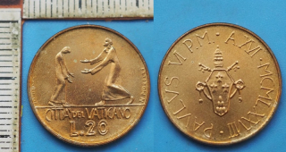 1978 - 20 lir - Vatikán, Pavel VI.
