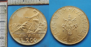 1978 - 200 lir - Vatikán, Pavel VI.