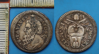 1715 XV - 1 grosso, stříbro - Clement XI., Vatikán
