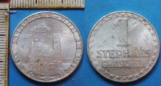 1950 - žeton na podporu rekonstrukce katedrály Sv. Štěpána ve Vídni - Rakousko