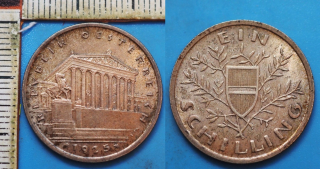 1925 - 1 schilling, stříbro - Rakousko