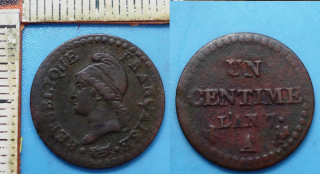 1798 - LAN 7 A - 1 centime - Francie