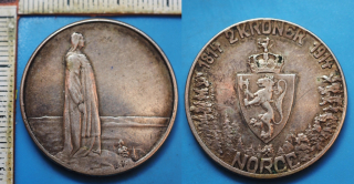1914 - 2 kroner, stříbro - Haakon VII., Norsko, 100. výročí – Ústava Norska