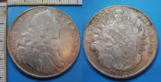 1764 - tolar, stříbro - Maximilián III. Josef, Bavorsko
