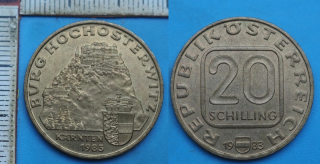 1983 - 20 schilling - Rakousko, Burg Hochosterwitz
