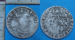 1627 - VI groš, stříbro - Polsko, Zykmunt III. Waza