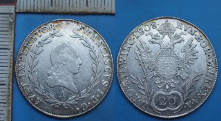 1808 A - 20 krejcar, stříbro - František I.