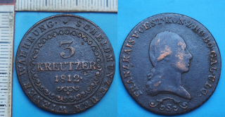 1812 S - 3 kreutzer - František I.