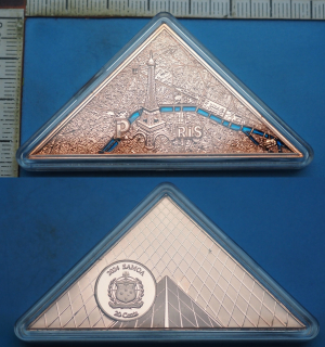 2024 - 20 cents - Samoa, City Maps - Paříž, kapsle, krásná