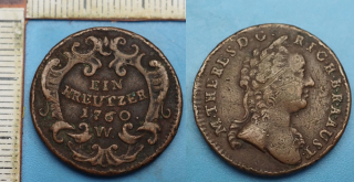 1760 W - 1 kreutzer - Marie Terezie