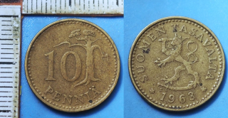 1963 - 10 pennia - Finsko