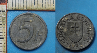 1942 - 5 halierov - Slovenský štát, vzácnější