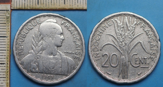 1945 - 20 cents - Francouzská Indočína
