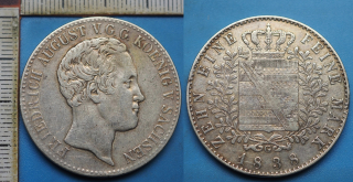 1838 G - tolar, stříbro - Fridrich August II., Sasko-Albertine