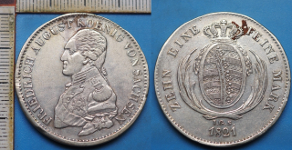 1821 IGS - tolar, stříbro - Fridrich August I., Sasko - Albertine