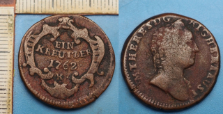 1762 K - 1 kreutzer - Marie Terezie