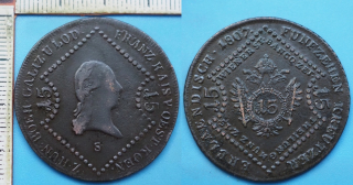 1807 S - 15 krejcar - František I.