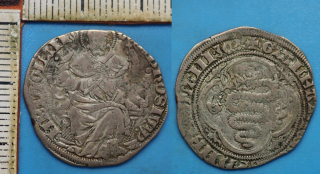 1378-1385 - Grosso, stříbro - Milánské vévodství, Gian Galeazzo Visconti