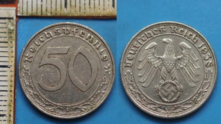 1938 A - 50 reichspfennig - Třetí říše