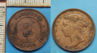 1883 - 2 cents - Victoria, Britský Mauricius