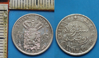 1893 - 1/10 guldenu, stříbro - Nizozemská Indie