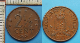 1971 -2,5 cent - Nizozemské Antily