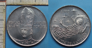 1969 - 100 lir - Pavel VI., Vatikán