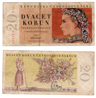 1949 - 20 korun, bankovka - B42 265779