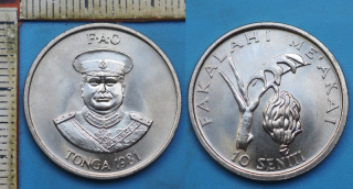 1981 - 10 seniti - Tonga