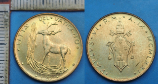 1971 - 20 lir - Pavel VI., Vatikán