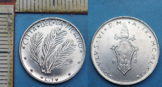 1971 - 1 lira - Pavel VI., Vatikán