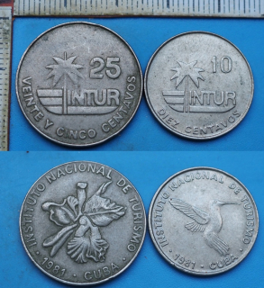 1981 - 10 a 25 centavos - 2x Kuba, Intur