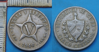 1946 - 5 centavos - Kuba