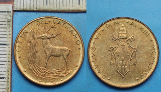 1975 - 20 lir - Pavel VI., Vatikán