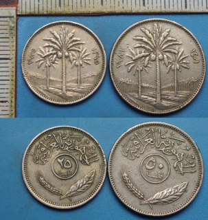mince Iráku - 25 a 50 fils - 2x různý typ