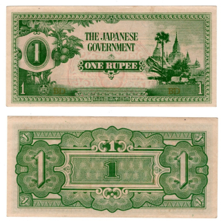 1942-44 (ND) - 50 sen, bankovka - Barma, Japonská okupace, BD, pěkná