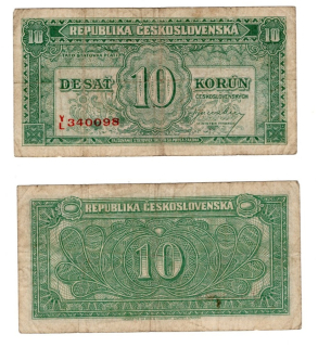 1945 (ND) - 10 korun, bankovka - YL340098