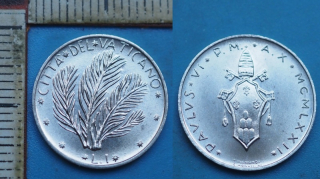 1972 - 1 lira - Pavel VI., Vatikán
